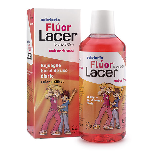 Lacer flúor infantil sabor fresa 500ml