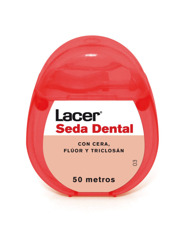 Lacer seda dental con cera, flúor y triclosán 50m