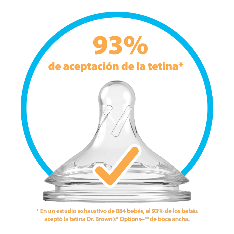Comprar DR. BROWN´S Tetina OPTIONS (+) SILICONA boca Ancha Nivel 2 +3M  (2uds) a precio online