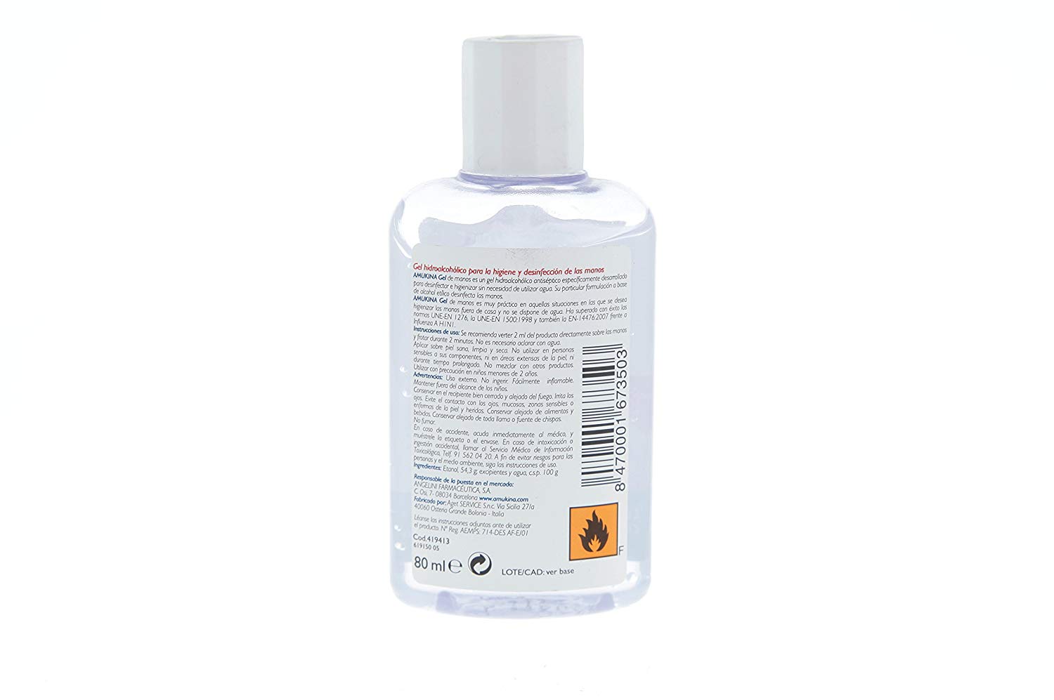 Amukina Gel Desinfectante de Manos 80 ml