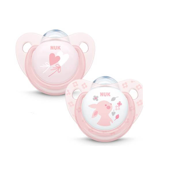 Dos chupetes personalizados azul y rosa frambuesa – Babybae