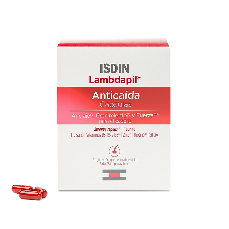 Lambdapil Oferta cápsulas FORMATO PACK: 180 Cápsulas - 3 meses de tratamiento. Favorece la correcta nutrición de tu cabello, fortaleciéndolo.